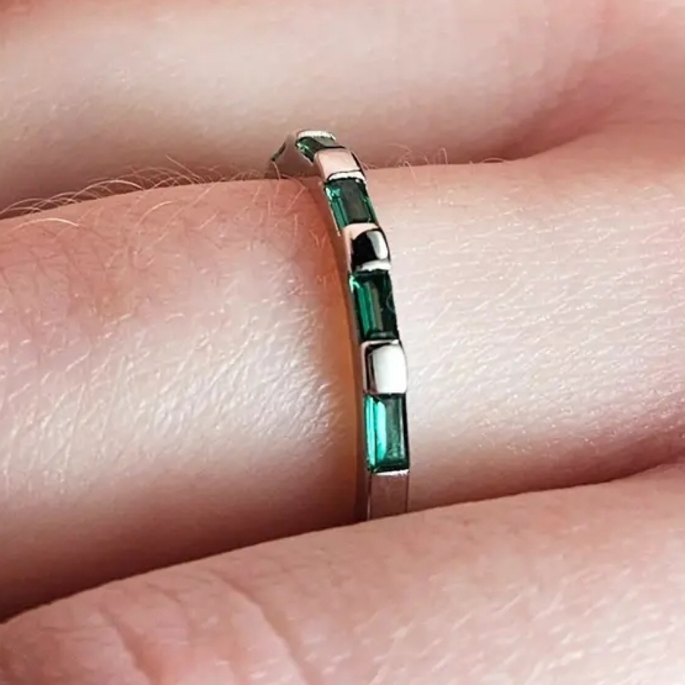 Emerald Baguette Ring